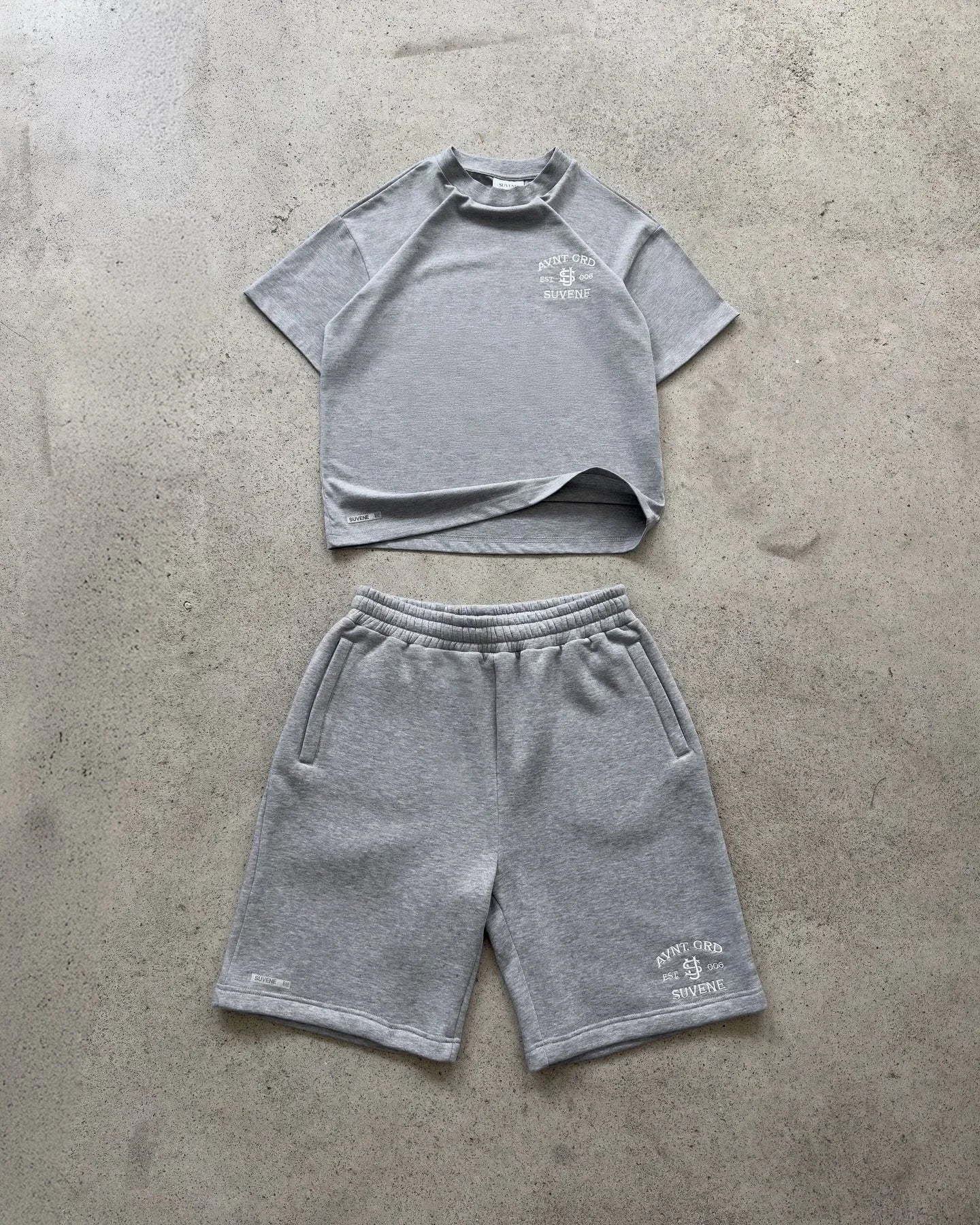 SUVENE Summer Harajuku Casual Shorts T-shirt Cotton Sportswear Two Piece Set  Pocket Zipper Sports Short Short Sleeve Tracksuit