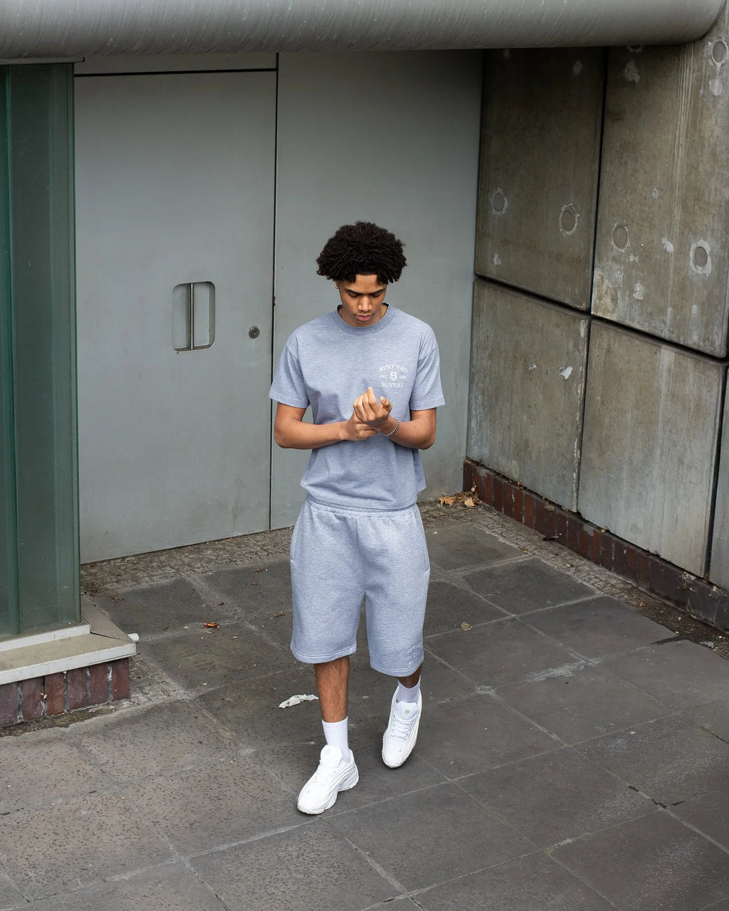 SUVENE Summer Harajuku Casual Shorts T-shirt Cotton Sportswear Two Piece Set  Pocket Zipper Sports Short Short Sleeve Tracksuit