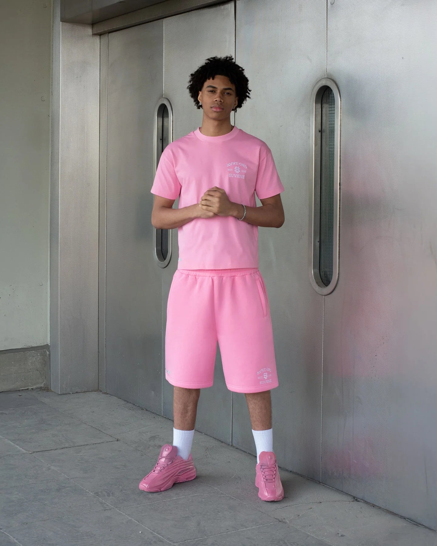 SUVENE Summer Harajuku Casual Shorts T-shirt Cotton Sportswear Two Piece Set  Pocket Zipper Sports Short Short Sleeve Tracksuit